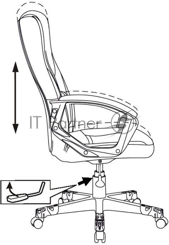 Кресло игровое Zombie 100 черный/красный ткань/эко.кожа крестов. пластик