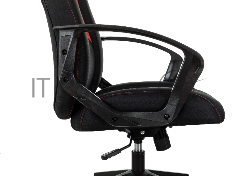 Кресло игровое Zombie 200 черный/красный ткань/эко.кожа крестов. пластик