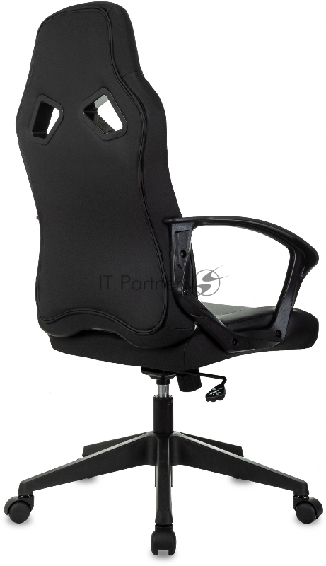 Кресло игровое Zombie 300 черный/белый эко.кожа крестов. пластик