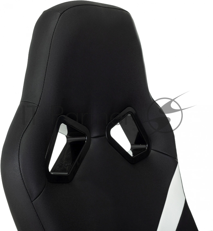 Кресло игровое Zombie 300 черный/белый эко.кожа крестов. пластик