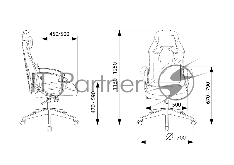 Кресло игровое Zombie 300 черный/белый эко.кожа крестов. пластик