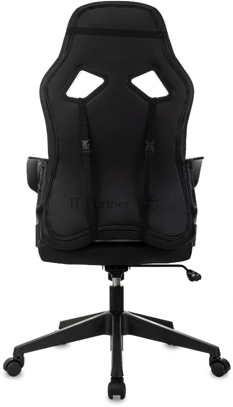 Кресло игровое Zombie 300 черный/белый эко.кожа крестов. пластик