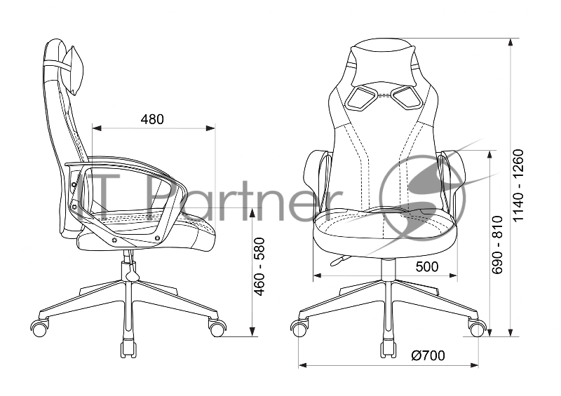 Кресло игровое Zombie 50 черный эко.кожа крестов. пластик