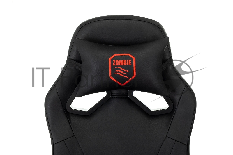 Кресло игровое Zombie 50 черный эко.кожа крестов. пластик