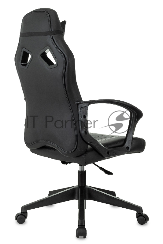 Кресло игровое Zombie 50 черный эко.кожа крестов. пластик