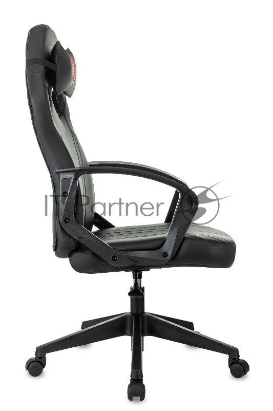 Кресло игровое Zombie 50 черный эко.кожа крестов. пластик