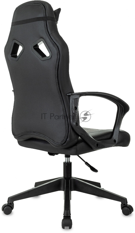 Кресло игровое Zombie 50 черный/красный эко.кожа крестов. пластик