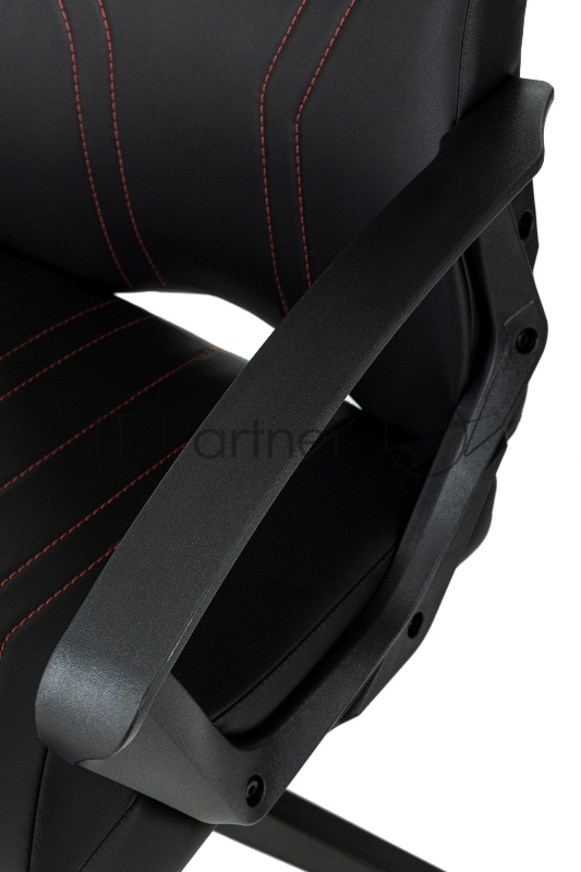 Кресло игровое Zombie 50 черный/красный эко.кожа крестов. пластик