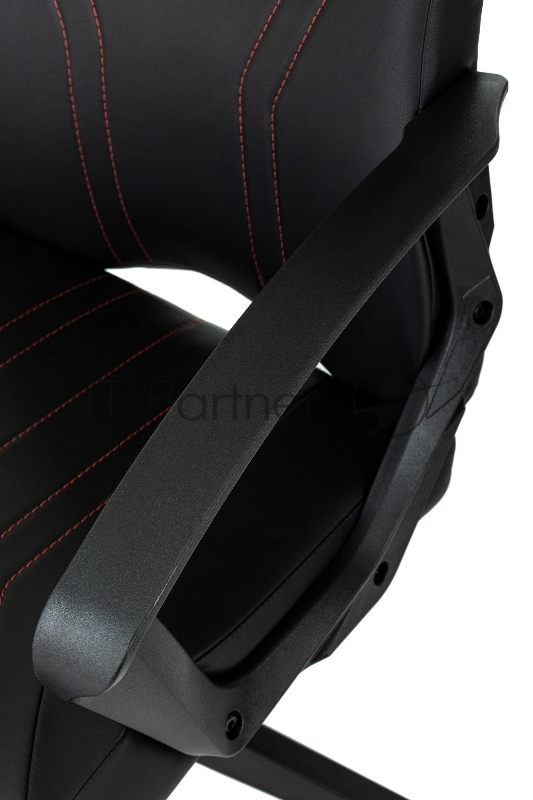 Кресло игровое Zombie 50 черный/красный эко.кожа крестов. пластик