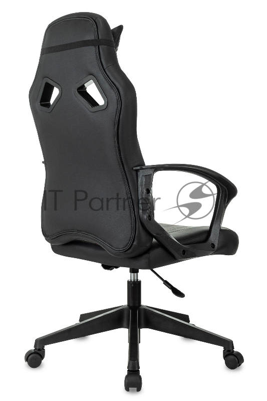 Кресло игровое Zombie 50 черный/красный эко.кожа крестов. пластик