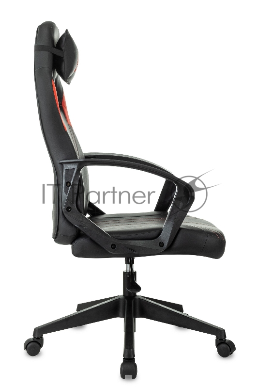 Кресло игровое Zombie 50 черный/красный эко.кожа крестов. пластик