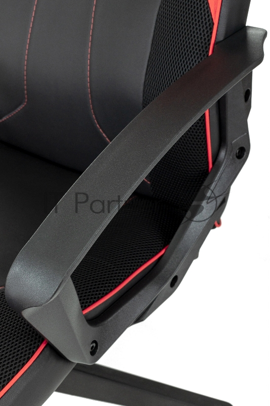 Кресло игровое Zombie 400 черный/красный ткань/эко.кожа крестов. пластик