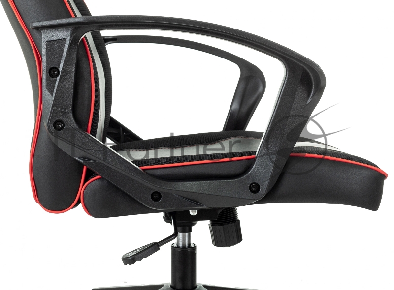 Кресло игровое Zombie 400 черный/красный ткань/эко.кожа крестов. пластик