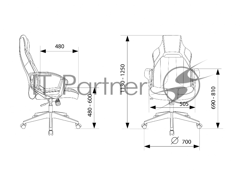 Кресло игровое Zombie 400 черный/красный ткань/эко.кожа крестов. пластик