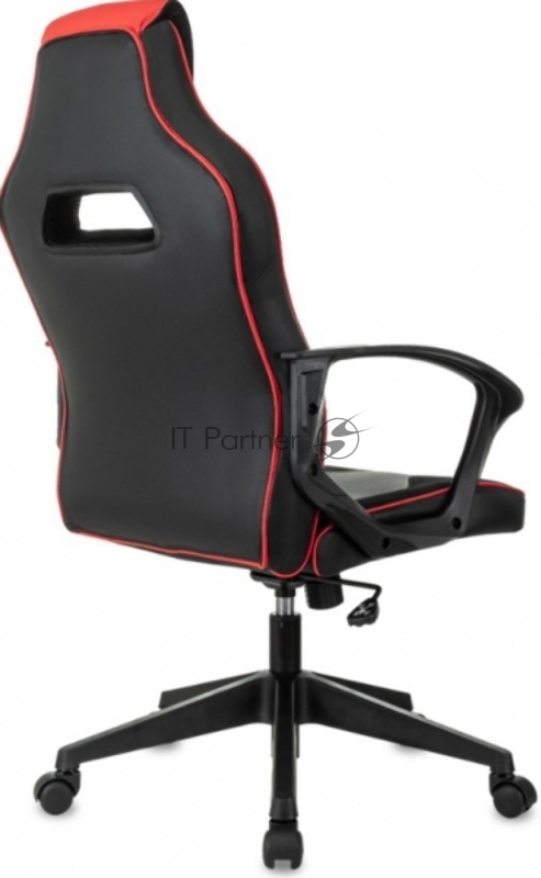 Кресло игровое Zombie 400 черный/красный ткань/эко.кожа крестов. пластик