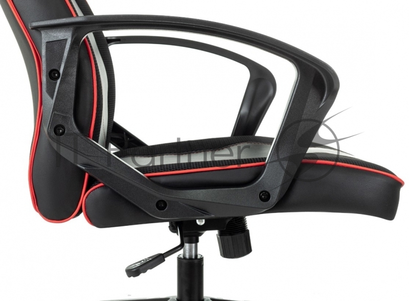 Кресло игровое Zombie 400 черный/красный ткань/эко.кожа крестов. пластик