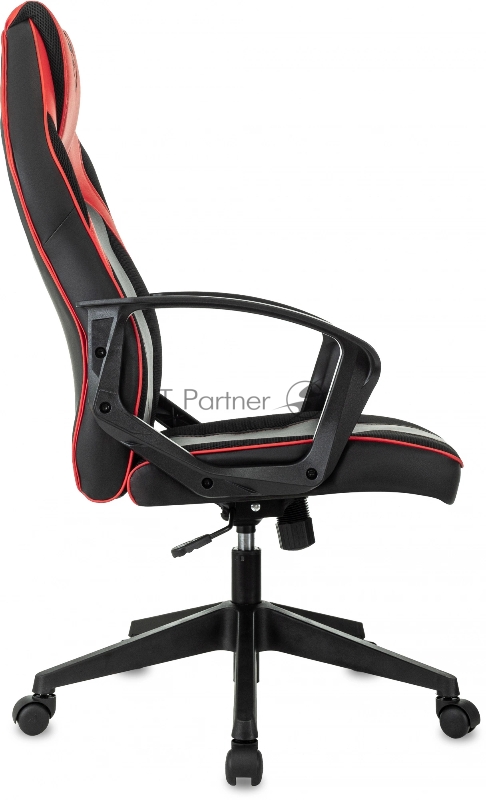 Кресло игровое Zombie 400 черный/красный ткань/эко.кожа крестов. пластик