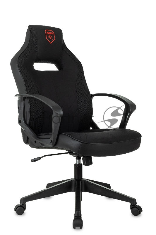 Кресло игровое Zombie 500 черный ткань/эко.кожа крестов. пластик