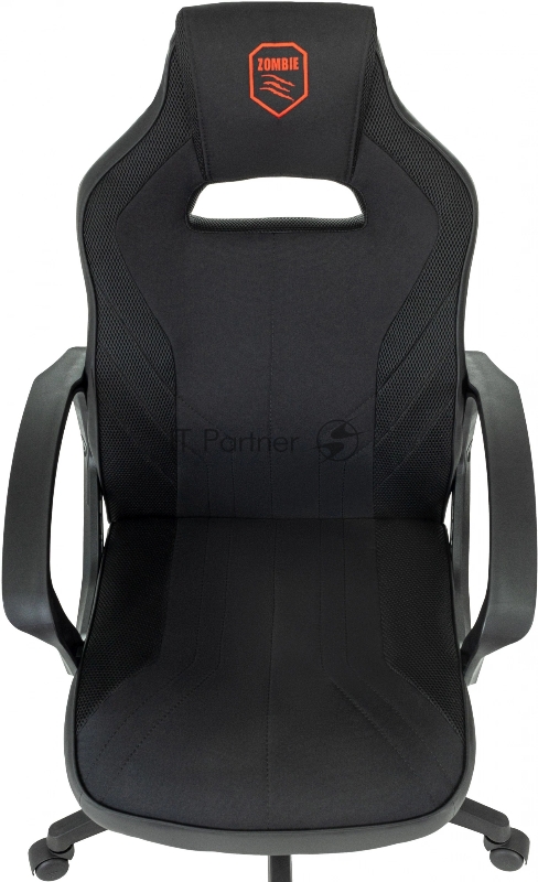 Кресло игровое Zombie 500 черный ткань/эко.кожа крестов. пластик
