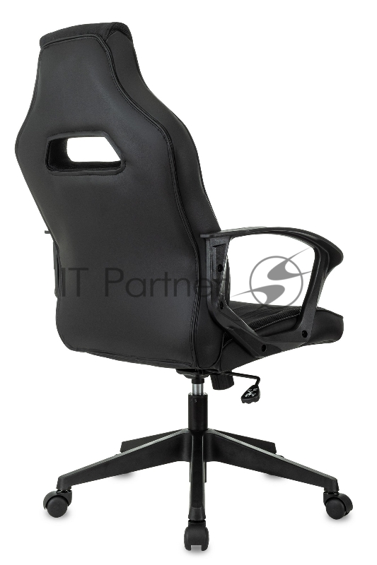 Кресло игровое Zombie 500 черный ткань/эко.кожа крестов. пластик