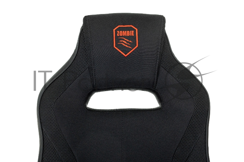 Кресло игровое Zombie 500 черный ткань/эко.кожа крестов. пластик