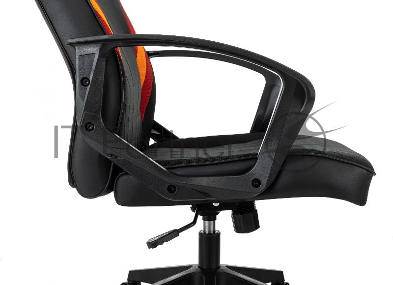 Кресло игровое Zombie 500 черный/красный ткань/эко.кожа крестов. пластик