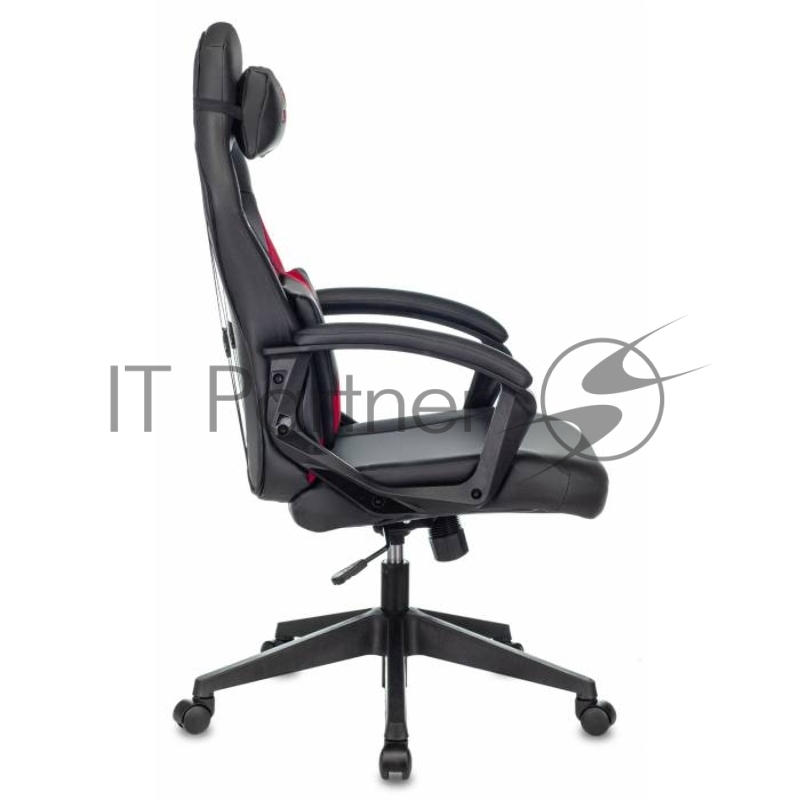 Кресло игровое Zombie 500 черный/красный ткань/эко.кожа крестов. пластик