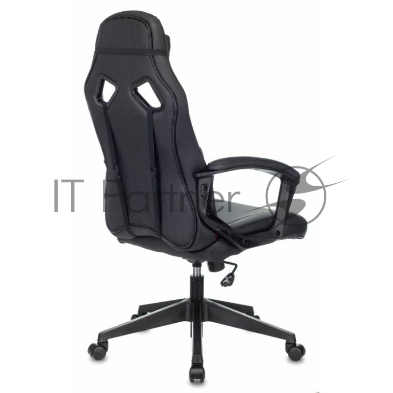 Кресло игровое Zombie 500 черный/красный ткань/эко.кожа крестов. пластик