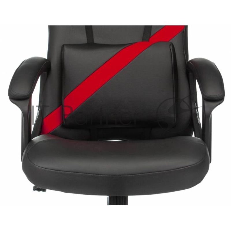 Кресло игровое Zombie 500 черный/красный ткань/эко.кожа крестов. пластик