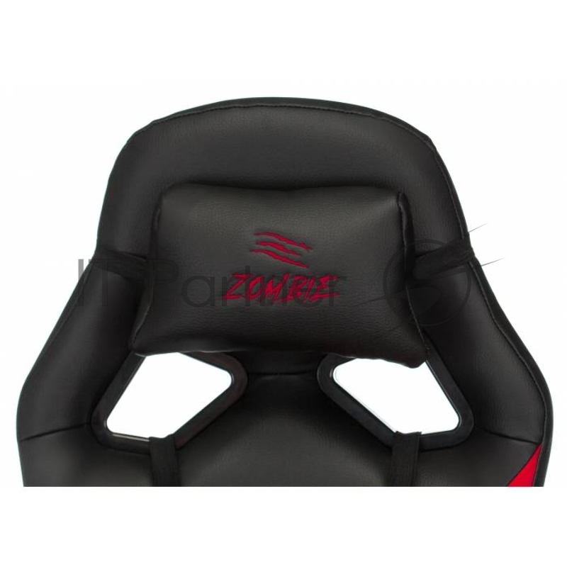 Кресло игровое Zombie 500 черный/красный ткань/эко.кожа крестов. пластик
