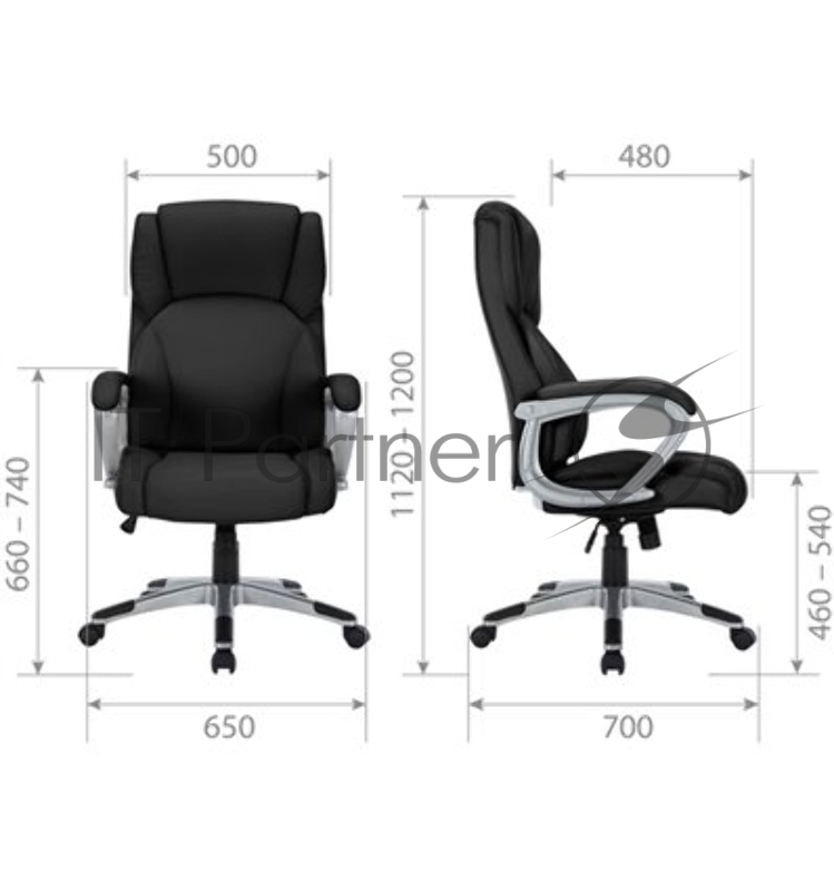 Офисное кресло Chairman CH665 экокожа, черный (7145943)