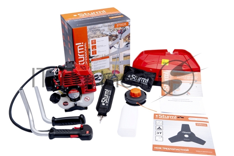 Триммер бензиновый Sturm! BT9526 850Вт 1.16л.с. неразбор.штан. реж.эл.:леска/нож упак.:1шт.