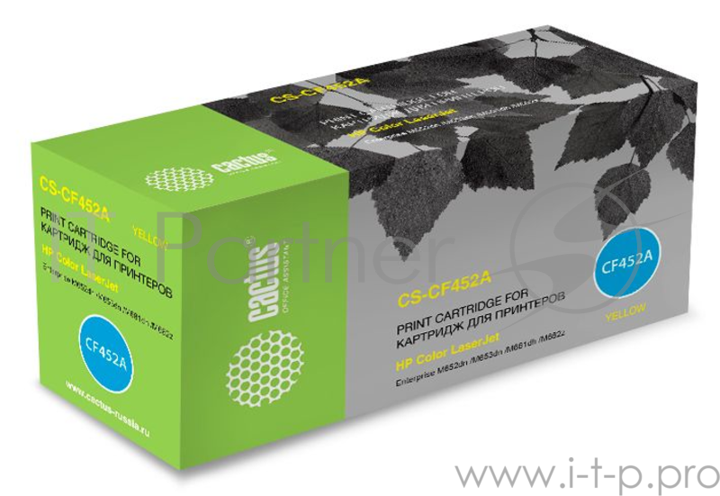 Тонер Картридж Cactus CS-CF452A пурпурный (10500стр.) для HP Color LJ Enterprise M652dn/M653dn/M681d