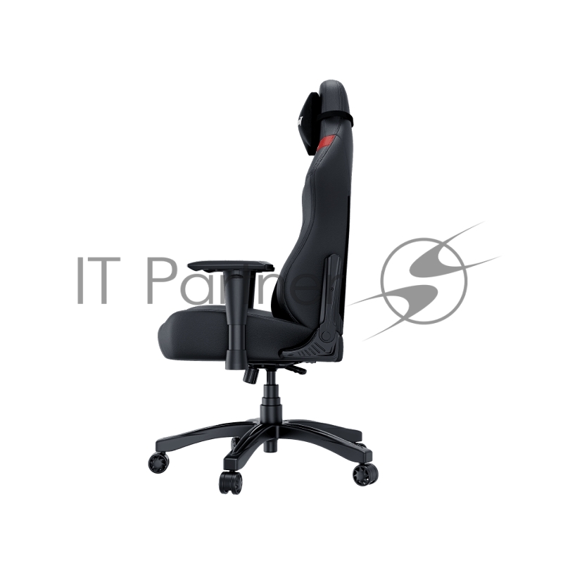 Кресло игровое Anda Seat Luna series цвет черный с красными вставками, размер L (110кг), материал ПВХ (модель AD18)