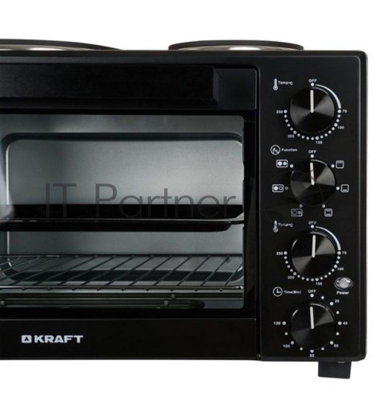 Мини печь KRAFT KFC-MOHP380HBL