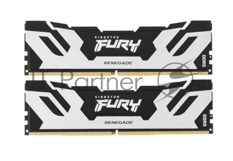 Модуль памяти Kingston DDR5 96GB 6000MT/s DDR5 CL32 DIMM (Kit of 2) FURY Renegade Silver XMP
