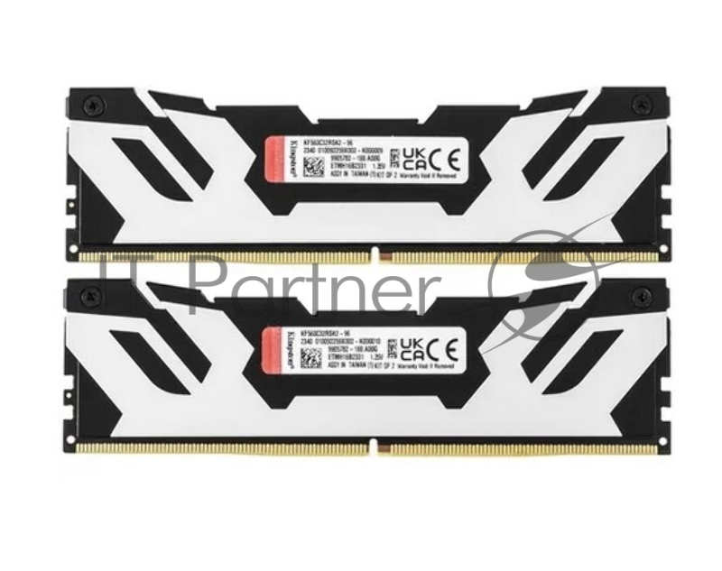 Модуль памяти Kingston DDR5 96GB 6000MT/s DDR5 CL32 DIMM (Kit of 2) FURY Renegade Silver XMP