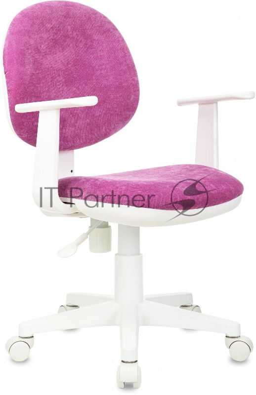 Кресло детское Бюрократ CH-W356AXSN малиновый Light-15 крестов. пластик пластик белый