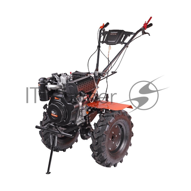 Мотоблок дизельный PATRIOT BOSTON 12DE 12 л,с эл. Стартер: 12V фрезы: 1350 mm коробка передач 2 вперед+ 1 назад