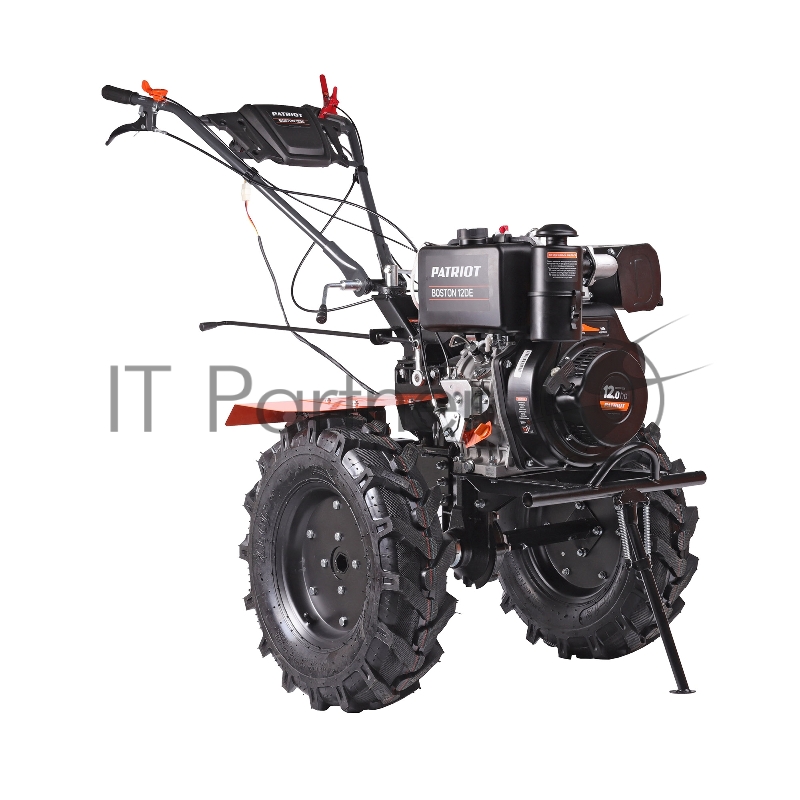 Мотоблок дизельный PATRIOT BOSTON 12DE 12 л,с эл. Стартер: 12V фрезы: 1350 mm коробка передач 2 вперед+ 1 назад