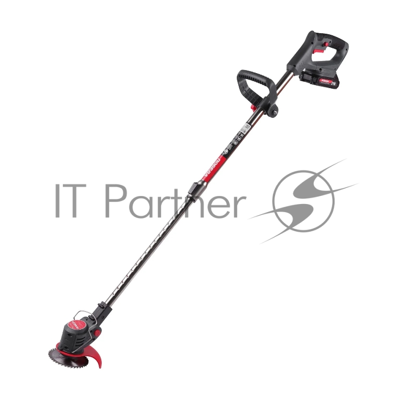 Триммер аккумуляторный Победа ТА 202, 20/21В, с 2 акб 1,5Ач и зу, макс 145мм, пластик. ножи(10шт)+ мет. диск 40Т, телескоп