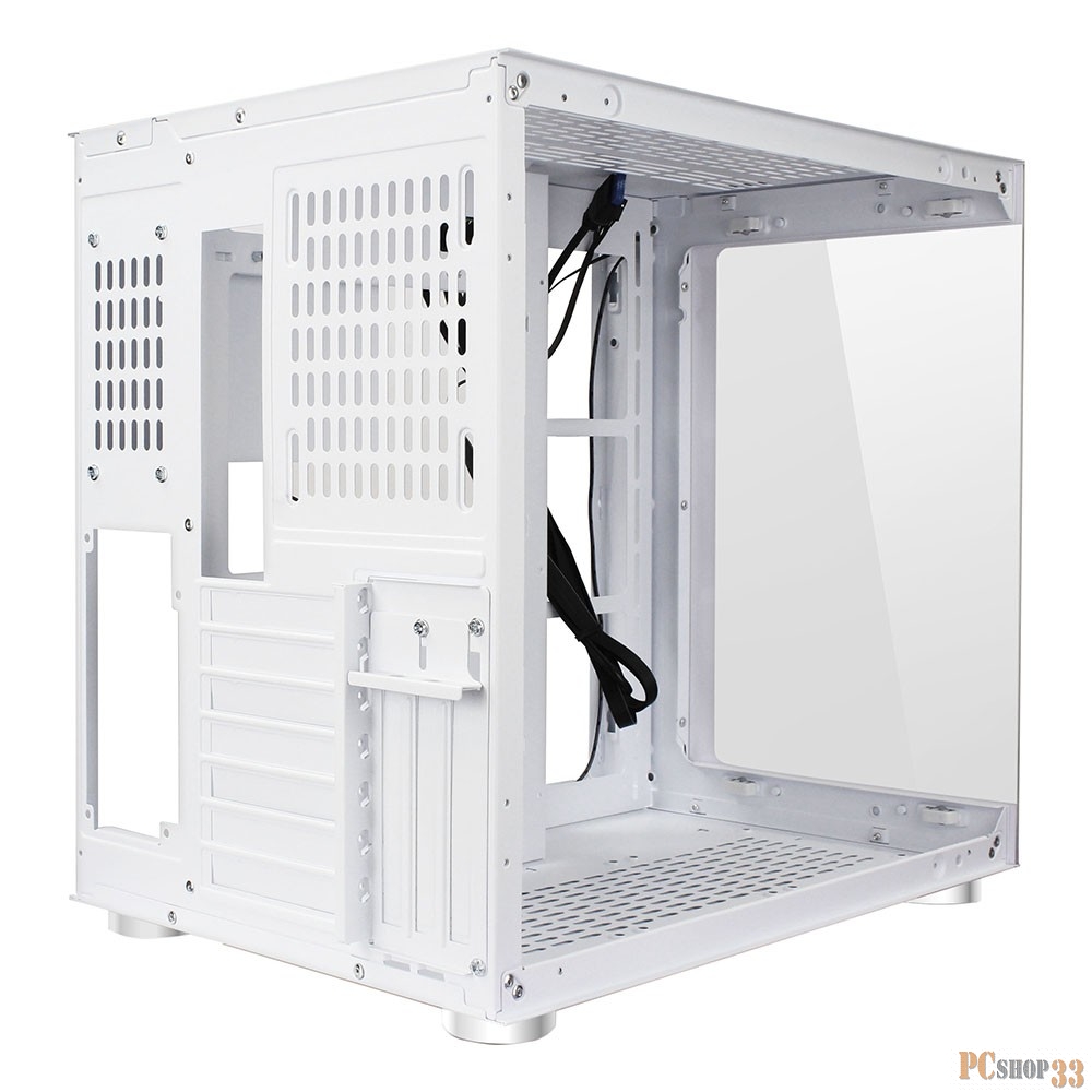 Корпус Ginzzu V580 RGB подсветка, закаленное стекло 1*USB 3.0,1*USB 2.0, AU Белый ATX