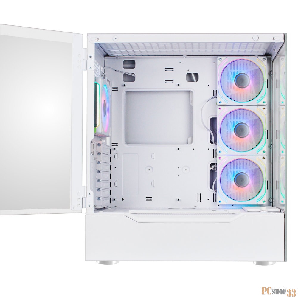 Корпус Ginzzu GL790 FAN 12MW6 RGB*4 USB3.0 CRC10 Белый