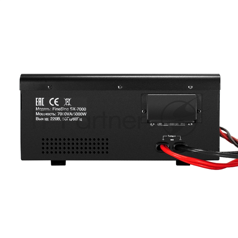 Комплект ИБП EX296005RUS + батарея 45Aч EX285666RUS 4шт (инвертор, синус, для котла, настенный) ExeGate FineSine SX-7000.LCD.AVR.2SH.T <7000VA/5000W, чистая синусоида, цветной LCD-дисплей, AVR, 2*Schuko+клеммы, линейно-интерактивный, крепление настен