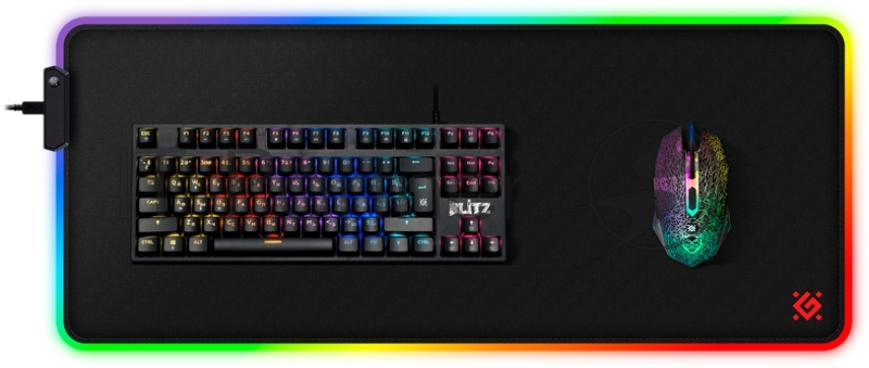 Коврик для мышки DEFENDER BLACK XXL HUB LIGHT 50010