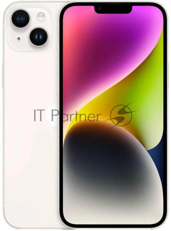 Смартфон Apple A2886 iPhone 14 Plus 128Gb 6Gb сияющая звезда моноблок 3G 4G 1Sim 6.7 1284x2778 iOS 16 12Mpix 802.11 a/b/g/n/ac/ax NFC GPS GSM900/1800 GSM1900 TouchSc Protect