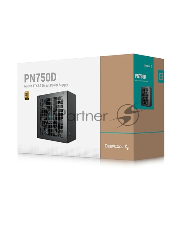 Блок питания Deepcool PN750D (ATX 3.1, 750W, PWM 120mm fan, Active PFC, 80+ GOLD, Gen5 PCIe) RET