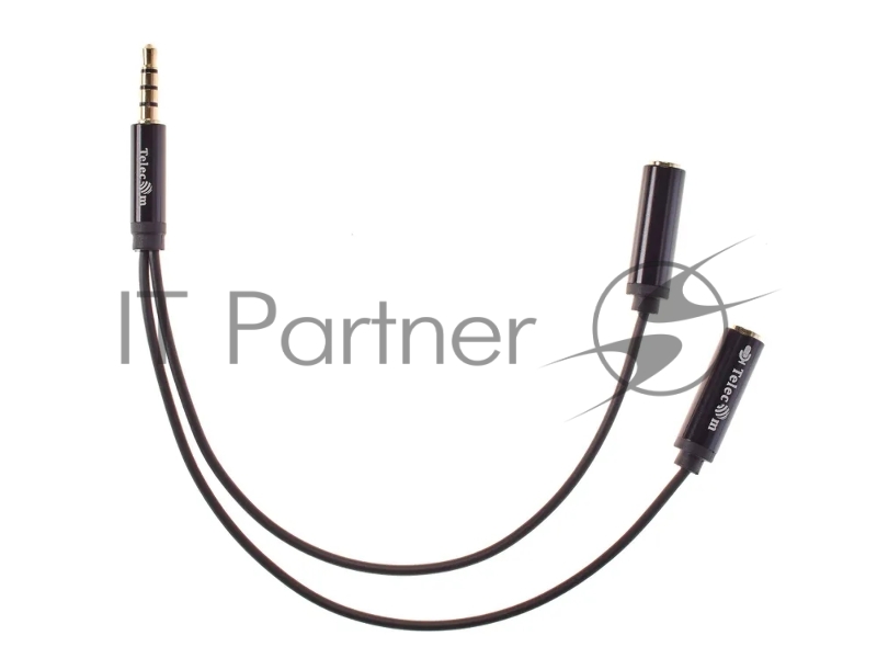 Кабель-адаптер Telecom TAV204M-0.2M 3.5ST(M)/2*3.5 ST(F), 0.2м, Telecom PRO <TAV204M-0.2M>