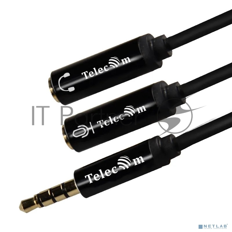 Кабель-адаптер Telecom TAV204M-0.2M 3.5ST(M)/2*3.5 ST(F), 0.2м, Telecom PRO <TAV204M-0.2M>
