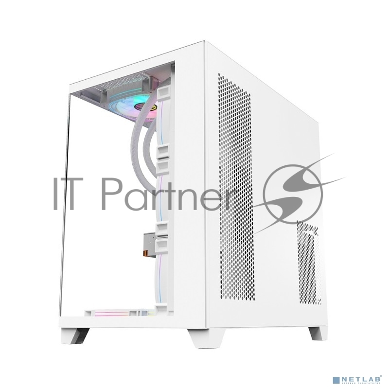 Корпус 1STPLAYER MEGAVIEW MV8-TP White / ATX / MV8-TP-WH